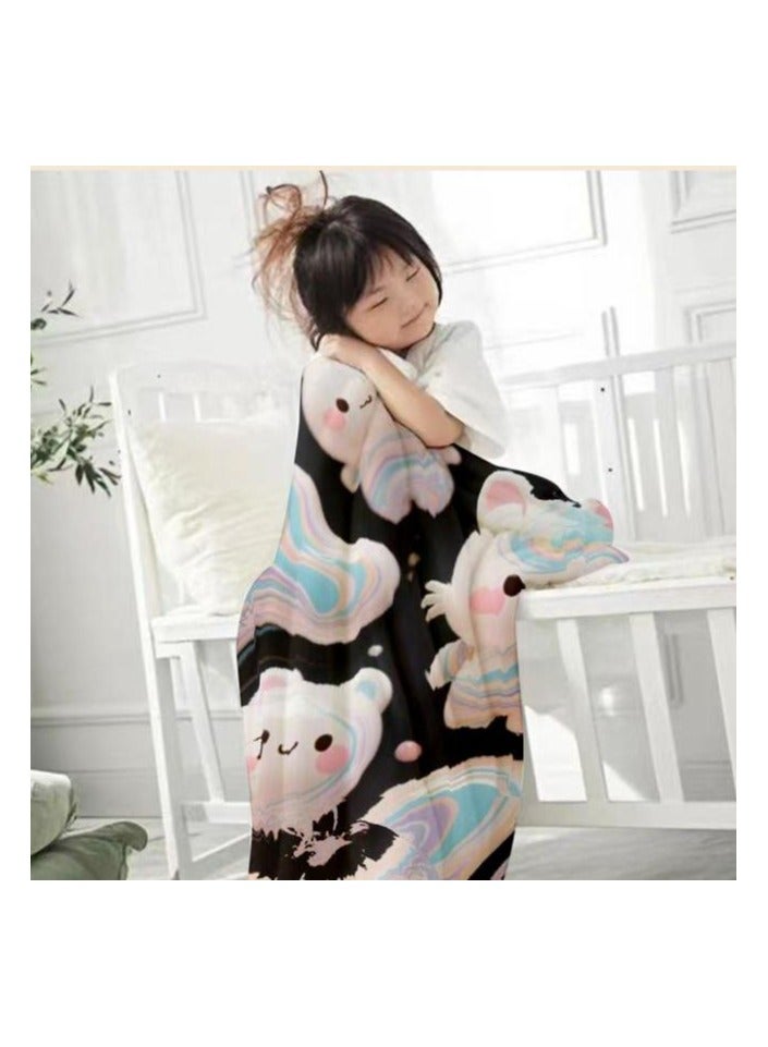 general Children's or student cartoon flannel thin blanket (warm and comfortable, suitable for sleep, games) 100cm*150cm - Image 4