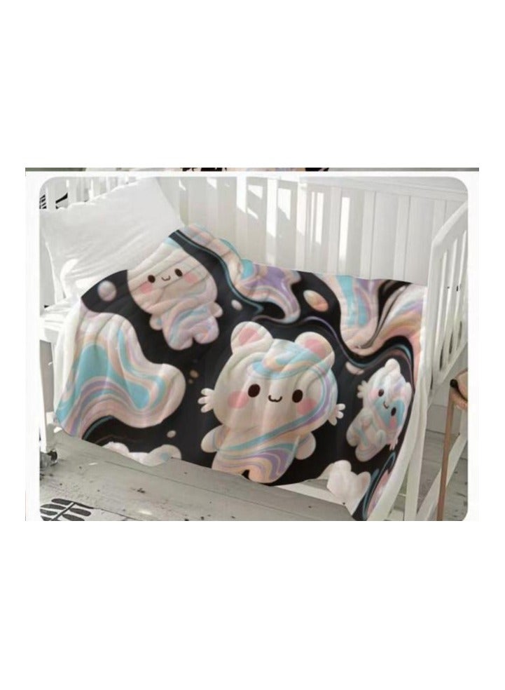 general Children's or student cartoon flannel thin blanket (warm and comfortable, suitable for sleep, games) 100cm*150cm - Image 3