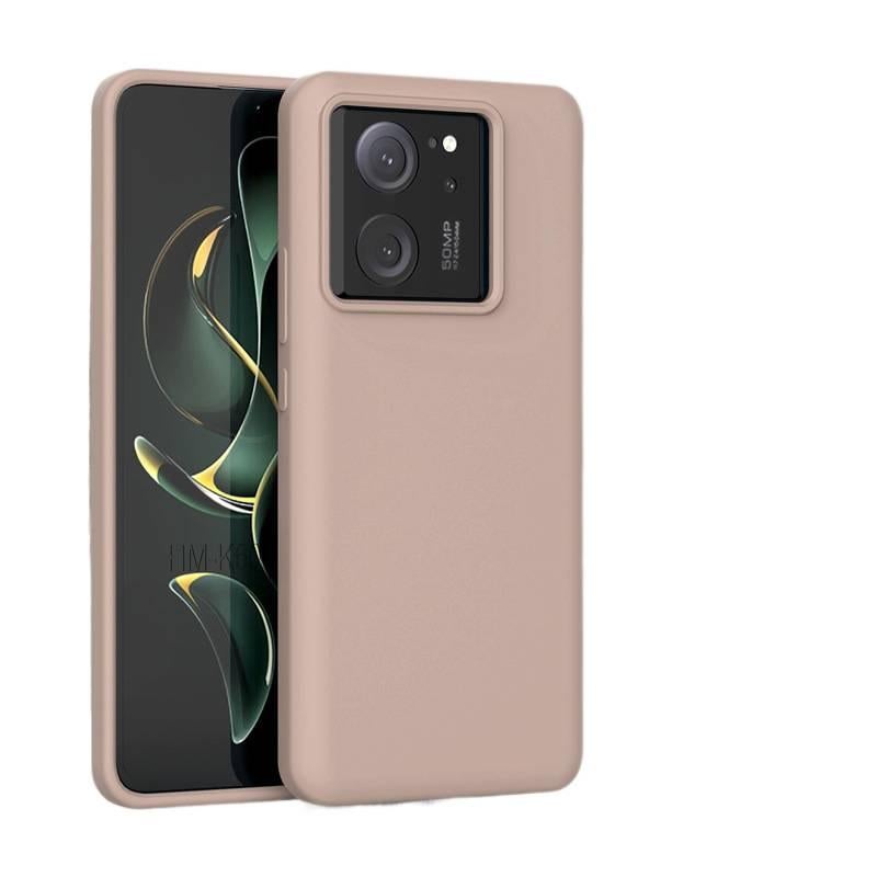 BB غطاء واقي بسيليكون لـ Redmi Note 13 Pro مع حماية من السقوط ومقاومة بصمات الأصابع مع مقاوم للصدمات مع سيليكون سائل مع لون ثابت باللون وردي من السيليكون باللون الوردي باللون الأحمر - Image 1