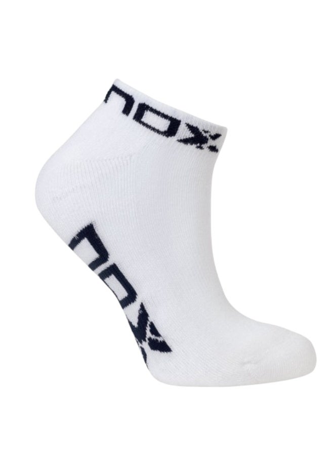 NOX Short Nox Socks White/Navy Blue Logo (35-39)