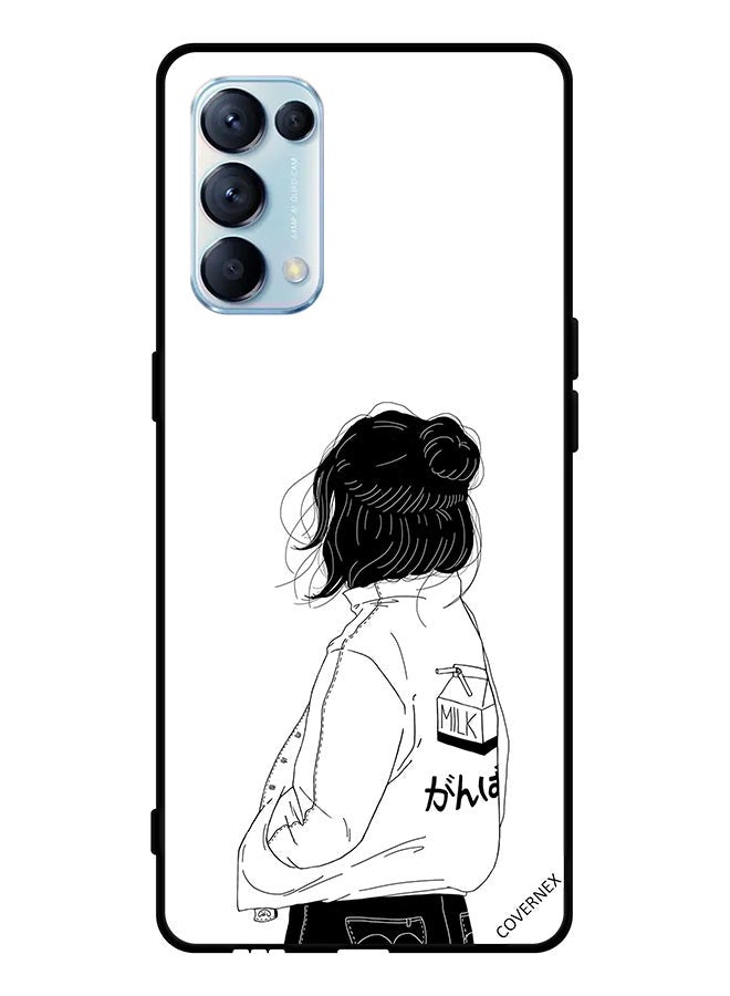 Covernex Protective Case Cover For Oppo Reno5 Pro 5G Girl Think Very Deep - Image 1