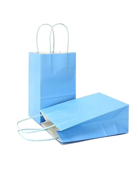 12 Piece Paper Gift Bag Set 27x21x11 Cm Light Blue