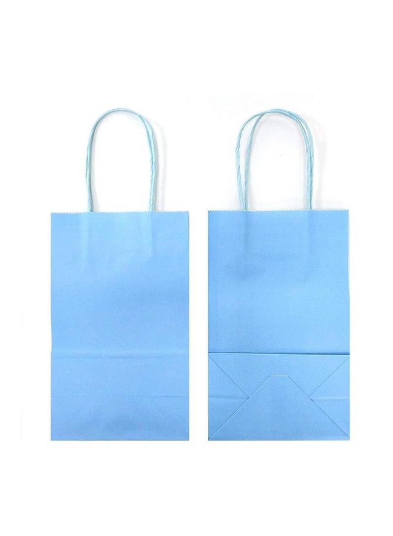 12 Piece Paper Gift Bag Set 27x21x11 Cm Light Blue