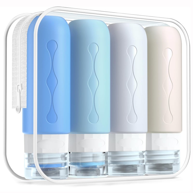 Gemice Travel Bottles for Toiletries Tsa Approved Travel Size Containers BPA Free Leak Proof Travel Tubs Refillable Liquid Travel Accessories for Cometic Shampoo and Lotion Soap, Blue - Image 1