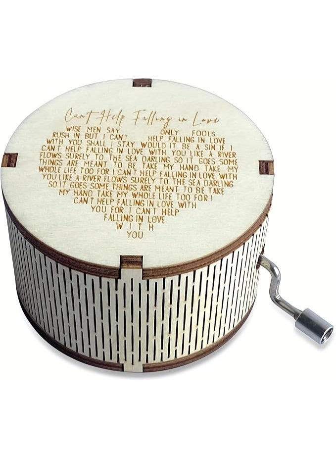 ماي سوق صندوق موسيقى يدوي بتصميم عتيق - تحفة خشبية محفورة لهدايا أعياد الميلاد والذكرى السنوية والمناسبات الخاصة. - Image 1