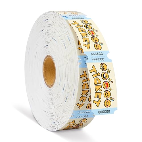 Amviner Single Roll Raffle Tickets for Events, Party Raffle Tickets for Classroom, School Carnivals, Class Reward, Family Games, Arcade, Entry, Fall Carnival, Door Prizes (1000 Pcs) - Image 1