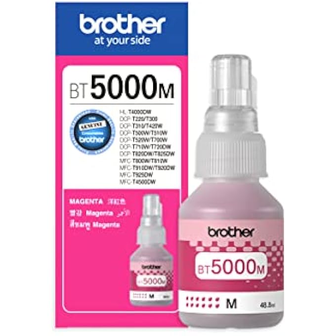 GENUINE BT5000M ULTRA HIGH YIELD MAGENTA INK BOTTLE FOR INK TANK PRINTERS, 48.8 ML-PACK OF 2PCS - Image 1