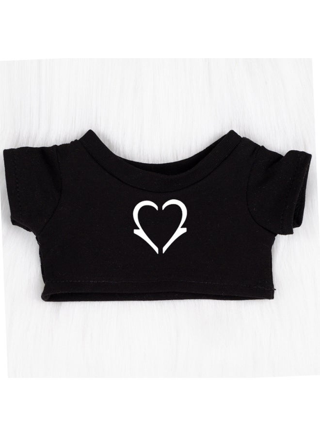 10/1520CM Doll Clothes Yin Jinghan Xu Minghao Quan Yuan You Concert With Starfish Cotton Doll T-Specifications:20cm-Color:Black Love T-shirt - Image 1