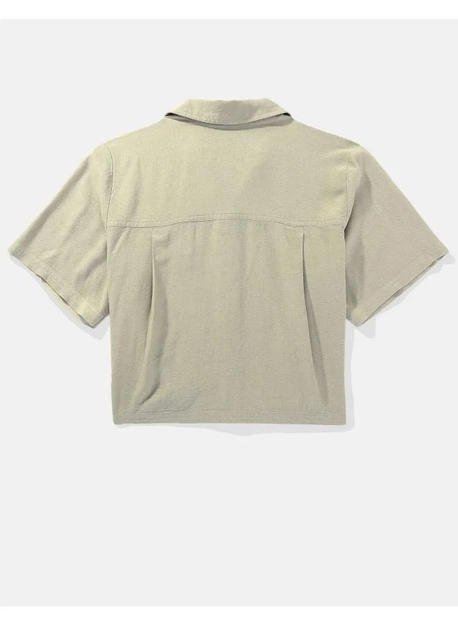 American Eagle Short-Sleeve Button-Up Shirt