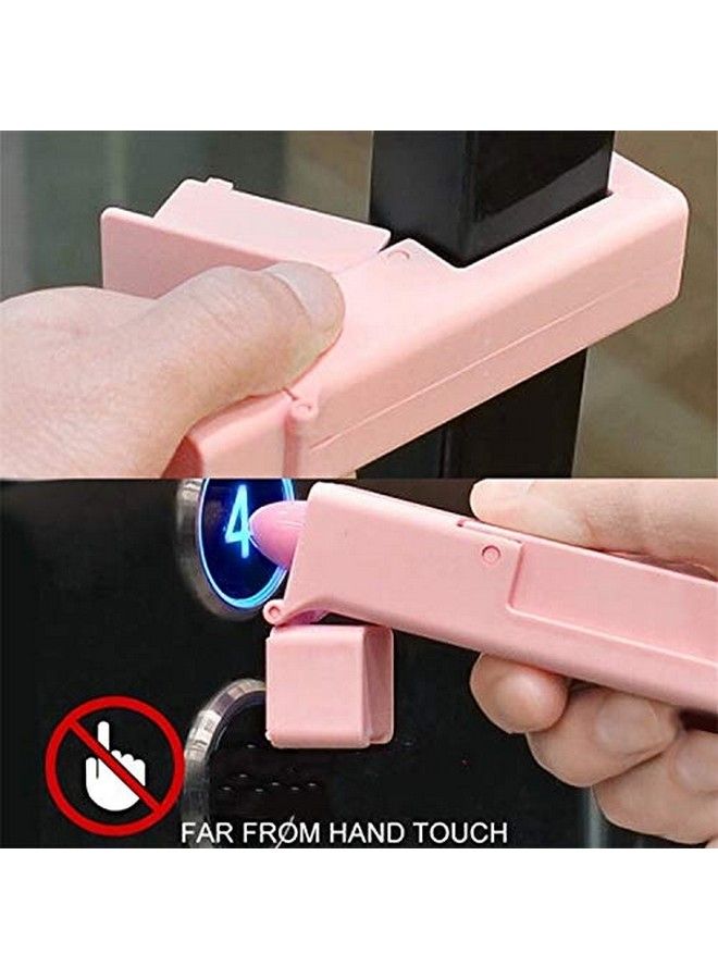 Kitano Contact Less No Touch Door Opener Or Lift Operator Device Assorted Color (White Or Green Or Pink) 4 Pieces