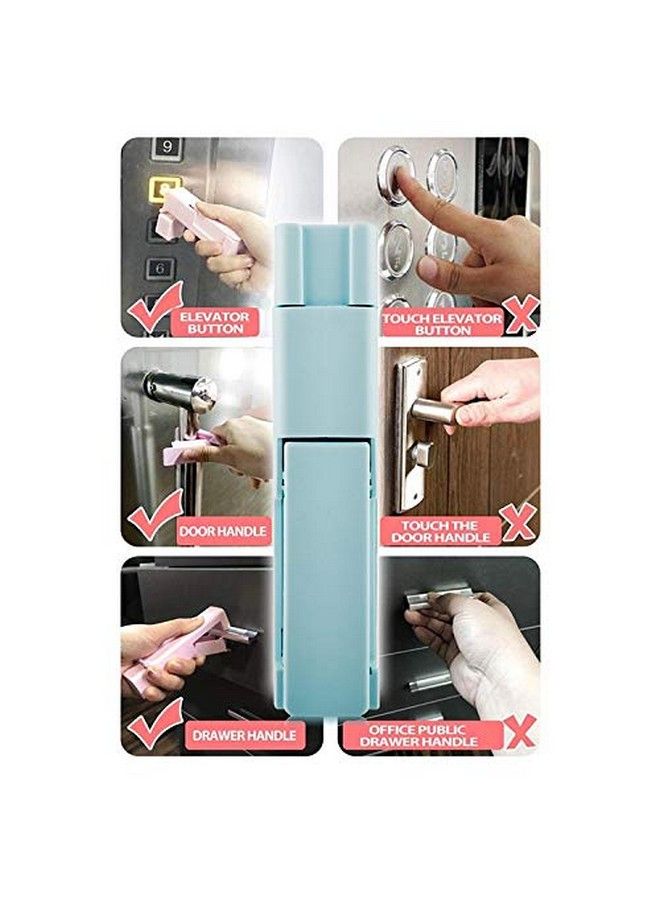 Kitano Contact Less No Touch Door Opener Or Lift Operator Device Assorted Color (White Or Green Or Pink) 4 Pieces