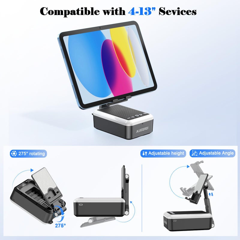 Kingamei Gift for Women & Men | 3-in-1 Bluetooth Speaker, Cell Phone Stand & Portable Wireless Lanyard with Light | Unique Birthday Gift for Dad, Mom, Husband | Cool Tech Gadget - Image 5