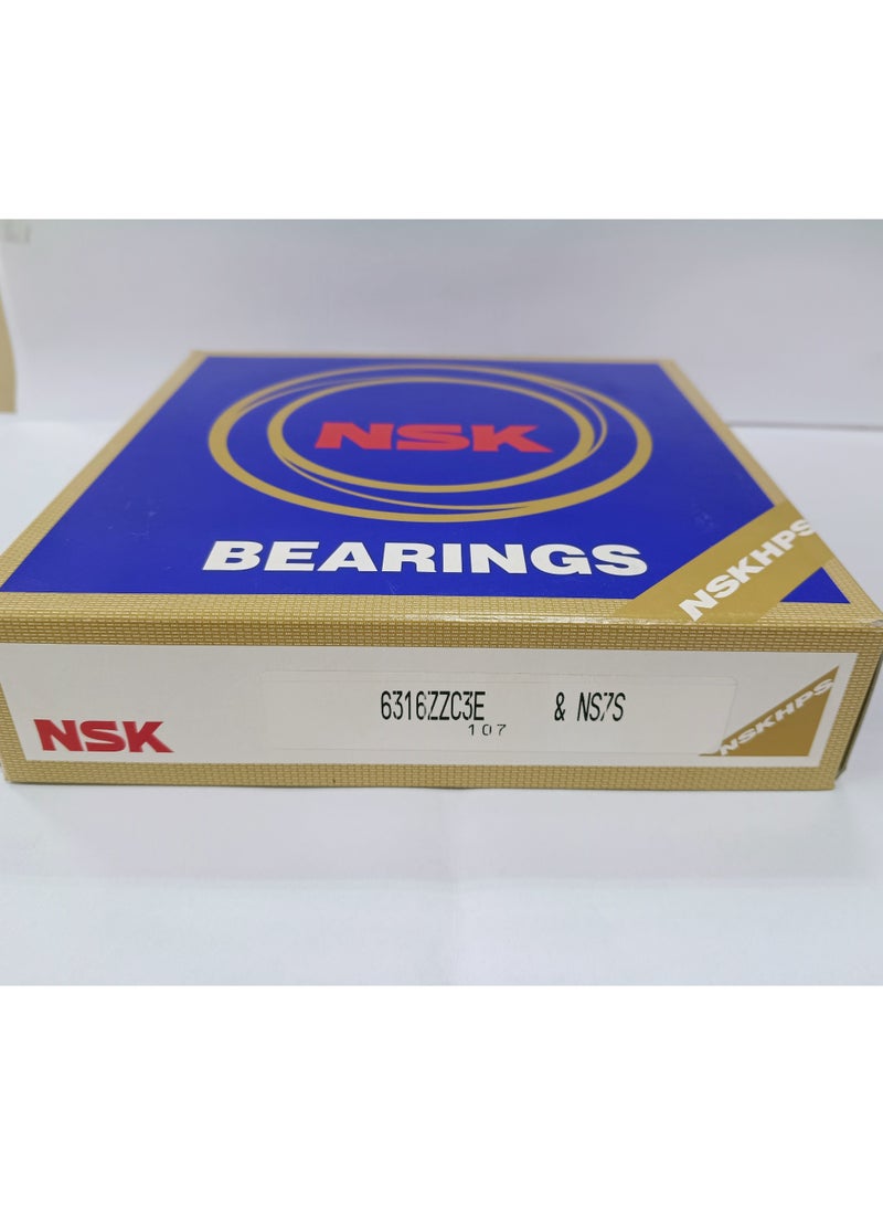 NSK رمان بلي NSK 6316ZZC3E - محكم الغلق بمعدن من الجهتين - مقاس 80x170x39 ملم - أصلي صنع في اليابان - Image 2