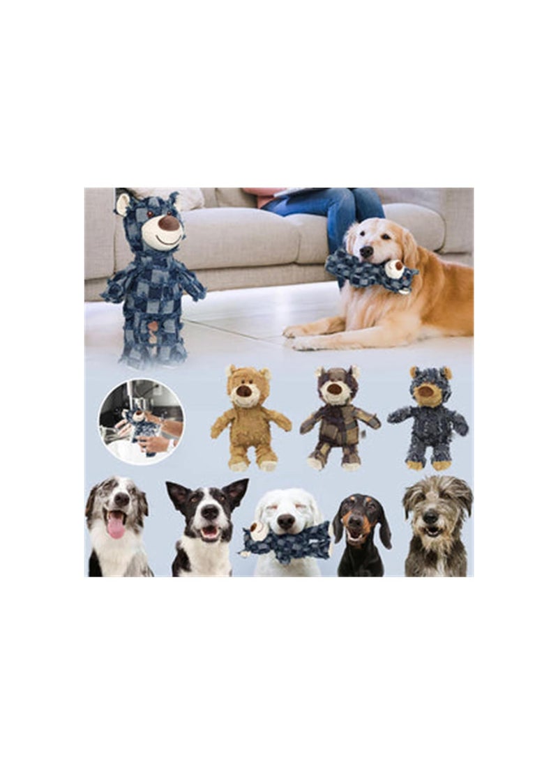 Generic - OUKA Extreme Bear Dog Toy, Extremebear Dog Companion for Heavy Chewers, Indestructible Dog Chew Toys, Chew Proof Plush Dog Toy with Analog Sound, Stuffed Animals Chew Toy, Dog Squeaky Toys (3Pcs) - Image 1