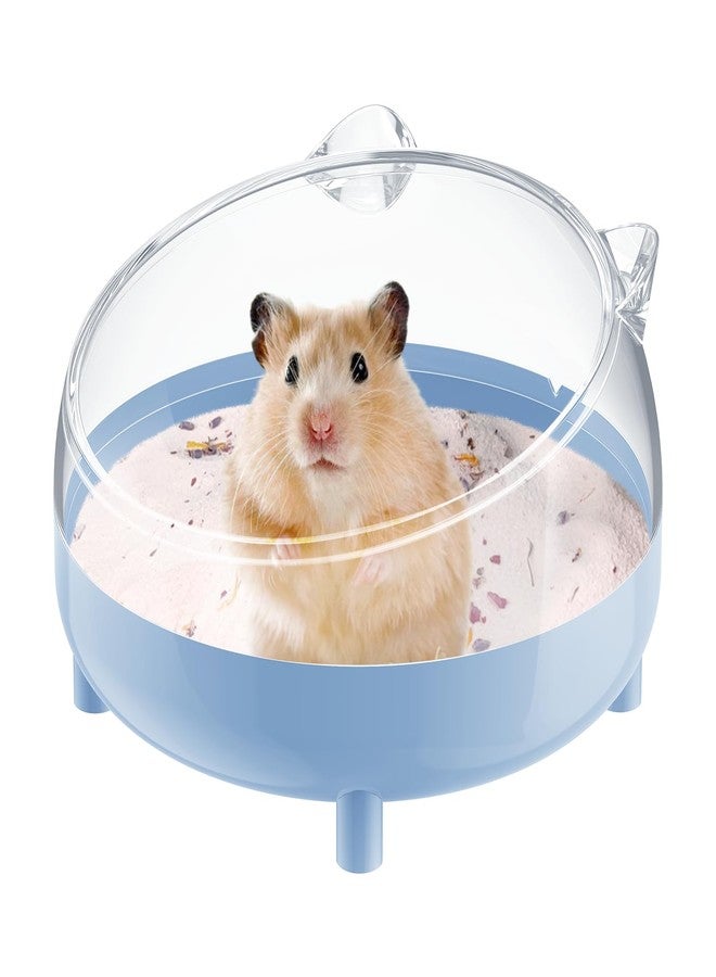 Pawfly Hamster Sand Bath Container, Hamster Sand Bath Box, Hamster Bathtub, Hamster Bathroom, Hamster Toilet, Plastic Dust Bath for Dwarf Hamsters, Syrian Hamsters, Mice, Gerbils & Small Animal, Blue - Image 1