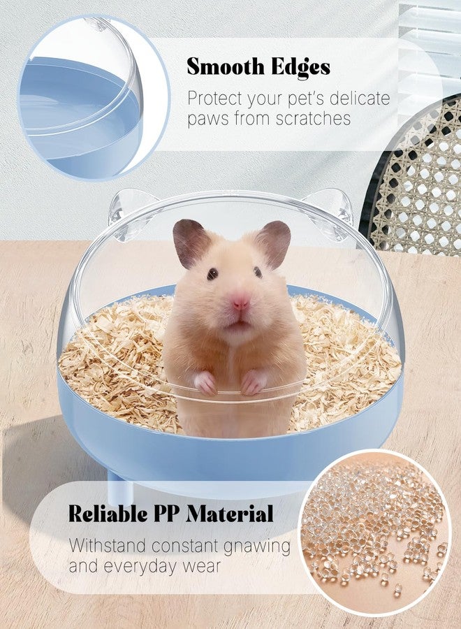 Pawfly Hamster Sand Bath Container, Hamster Sand Bath Box, Hamster Bathtub, Hamster Bathroom, Hamster Toilet, Plastic Dust Bath for Dwarf Hamsters, Syrian Hamsters, Mice, Gerbils & Small Animal, Blue - Image 4