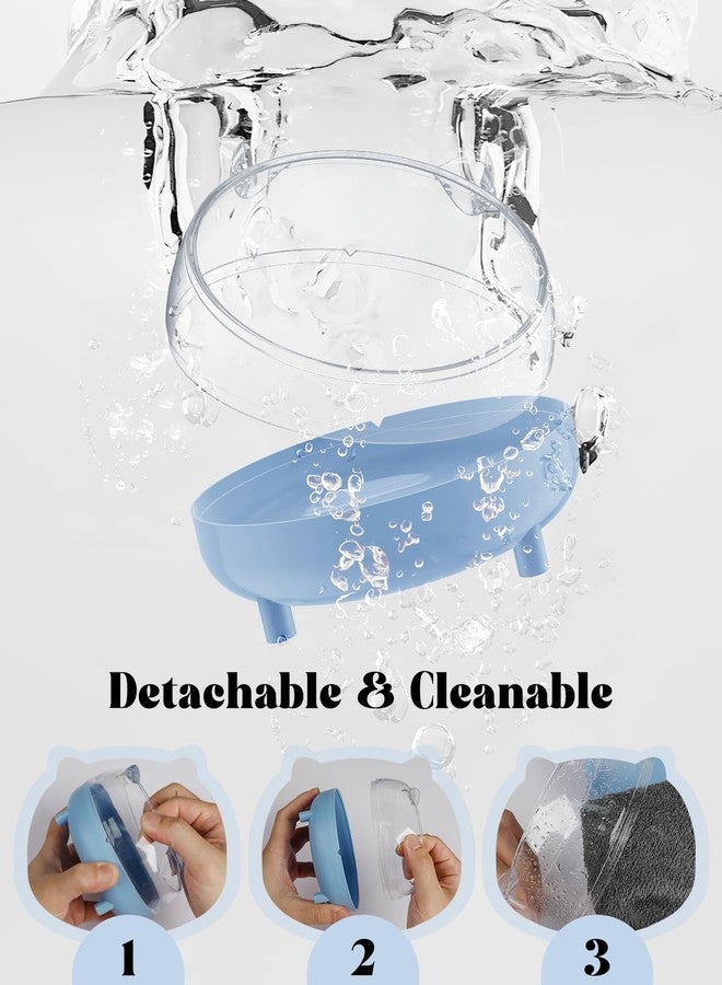 Pawfly Hamster Sand Bath Container, Hamster Sand Bath Box, Hamster Bathtub, Hamster Bathroom, Hamster Toilet, Plastic Dust Bath for Dwarf Hamsters, Syrian Hamsters, Mice, Gerbils & Small Animal, Blue - Image 5