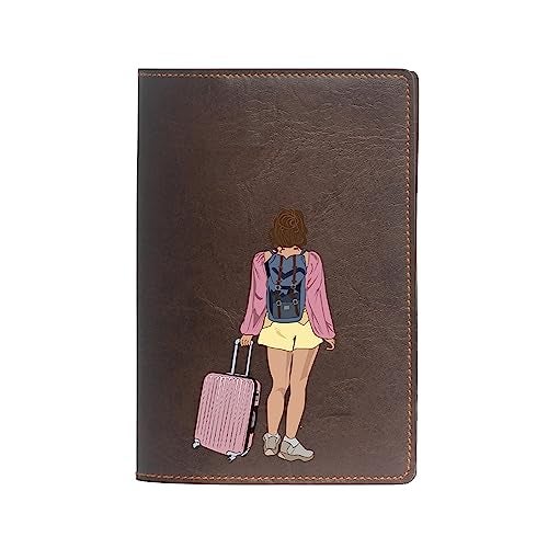 The Messy Corner Vegan Leather Passport Cover for Women | Explorer Leather Passport Case Accessories for Travel (Dark Brown) - Image 1