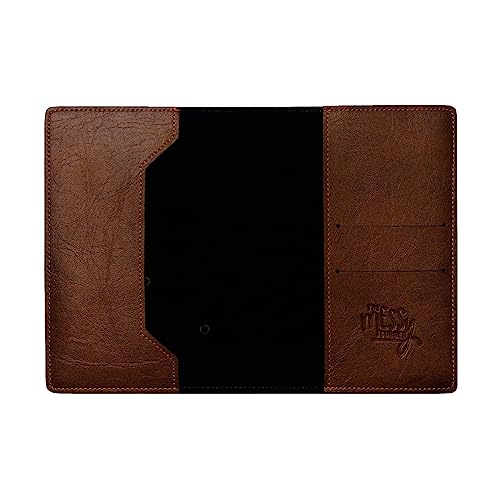 The Messy Corner Vegan Leather Passport Cover for Women | Explorer Leather Passport Case Accessories for Travel (Dark Brown) - Image 3