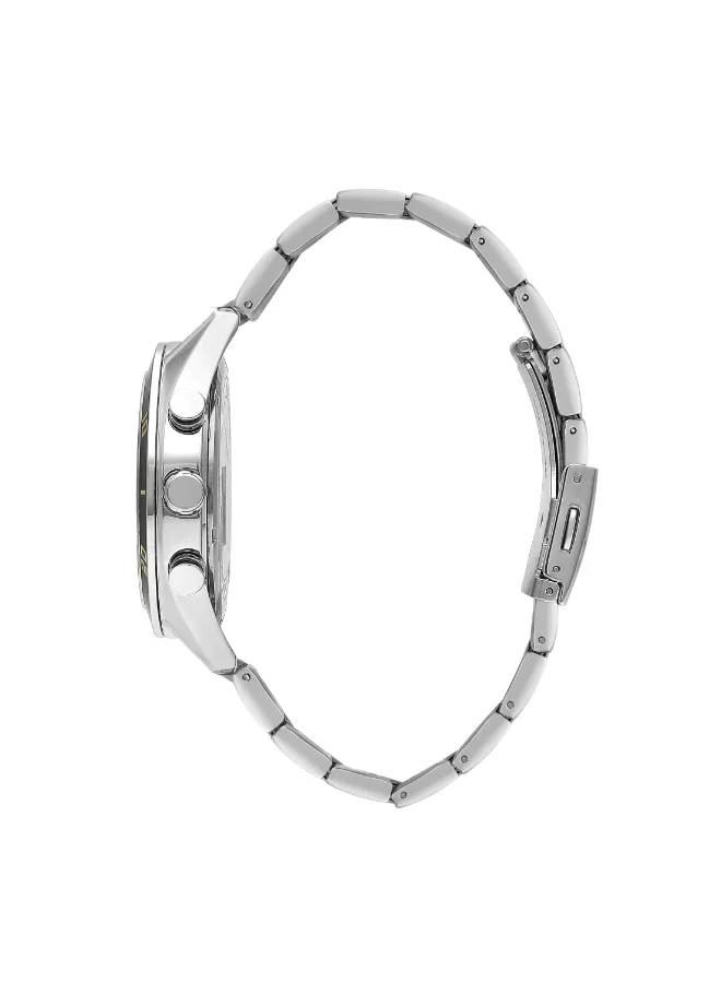 Lee Cooper Men's Watch, Multi Function Display and Metal Strap - LC07948.230, Silver