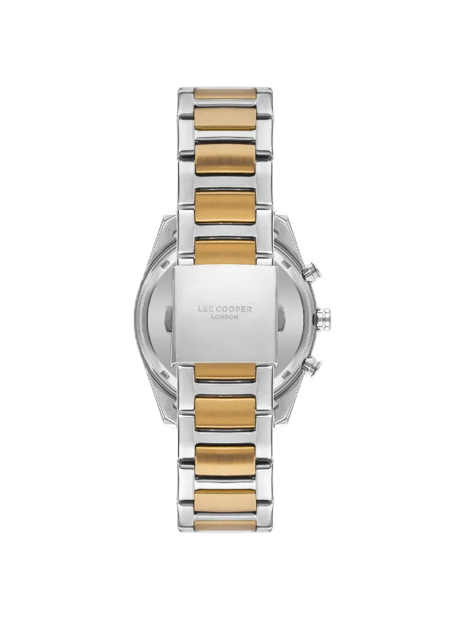 Lee Cooper Men's Watch, Multi Function Display and Metal Strap - LC07948.230, Silver