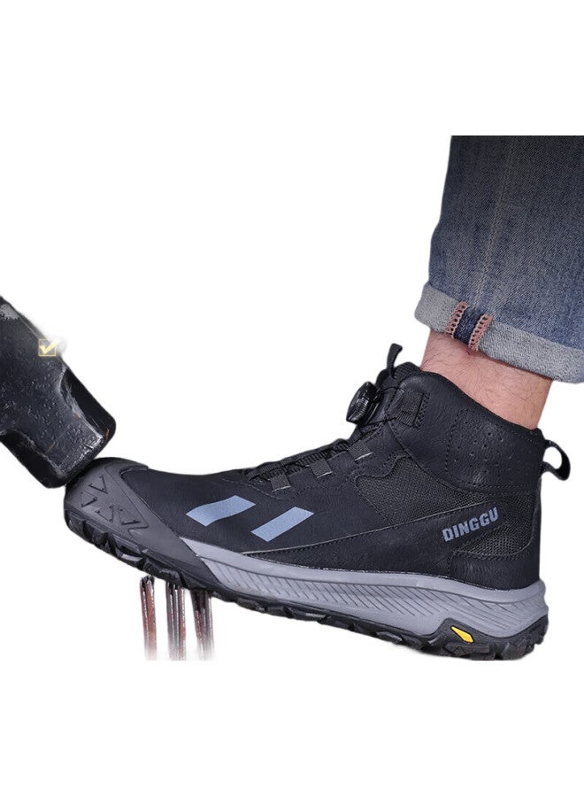 Dinggu Labor Protection Shoes, Anti-Smashing, Anti-Piercing Steel Toe, Intelligent Buckle, Wear-Resistant High-Top Men'S Shoes Jd1358Bgd41 - Image 3