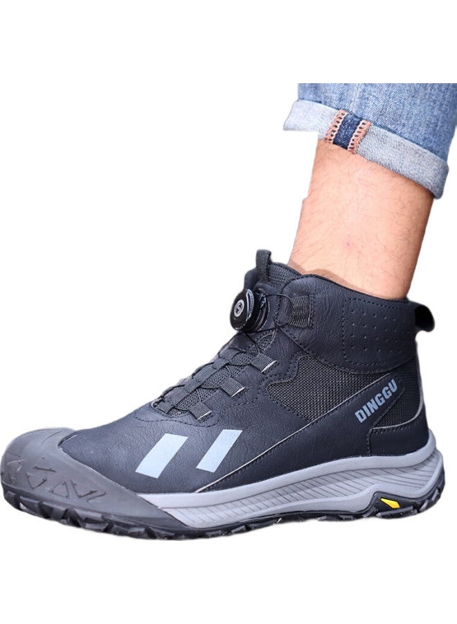 Dinggu Labor Protection Shoes, Anti-Smashing, Anti-Piercing Steel Toe, Intelligent Buckle, Wear-Resistant High-Top Men'S Shoes Jd1358Bgd41 - Image 1