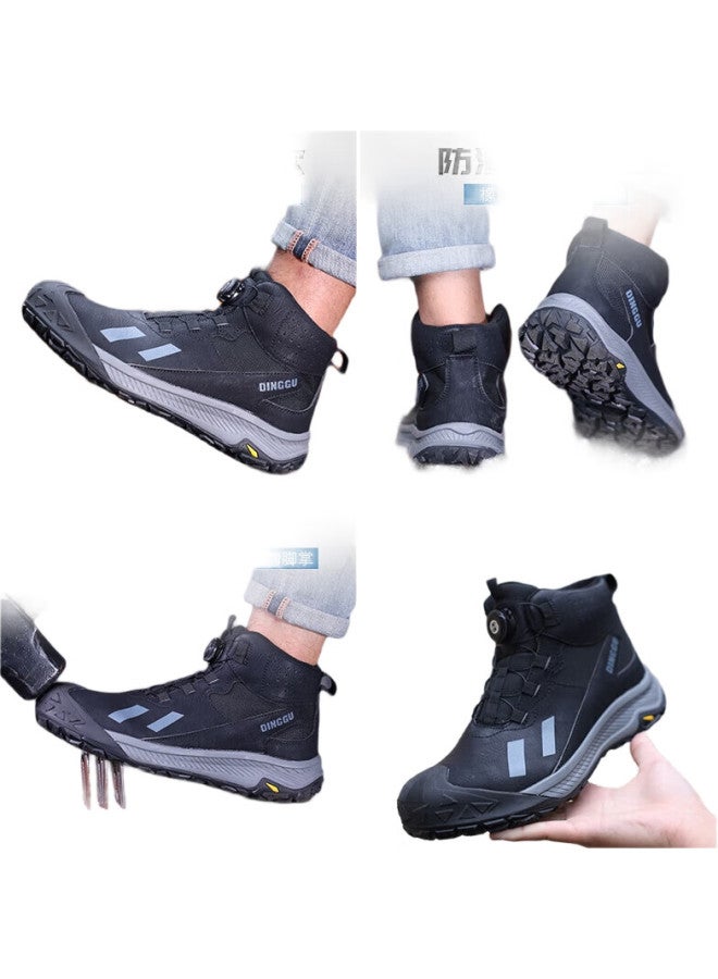 Dinggu Labor Protection Shoes, Anti-Smashing, Anti-Piercing Steel Toe, Intelligent Buckle, Wear-Resistant High-Top Men'S Shoes Jd1358Bgd41 - Image 2