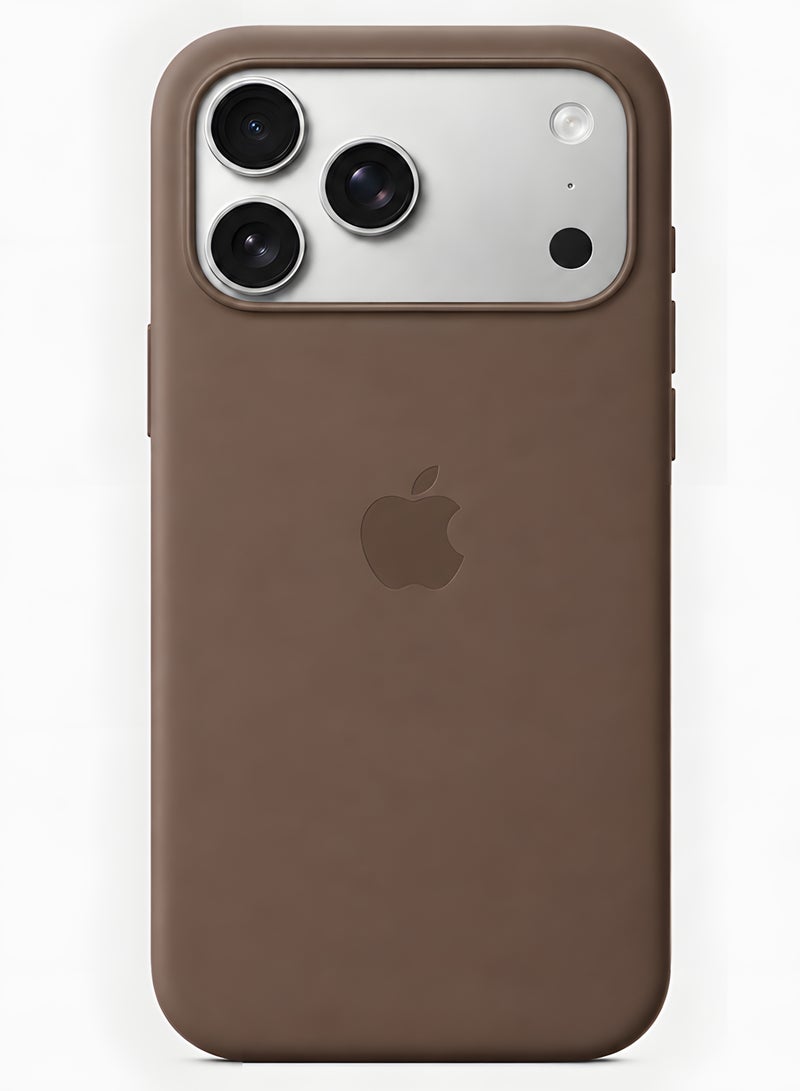 Silicone Case for iPhone 17 Pro Max – Soft-Touch Shockproof Slim Protective Cover with Soft Inner Lining, Camera Protection & Anti-Slip Grip - Brown - Image 1