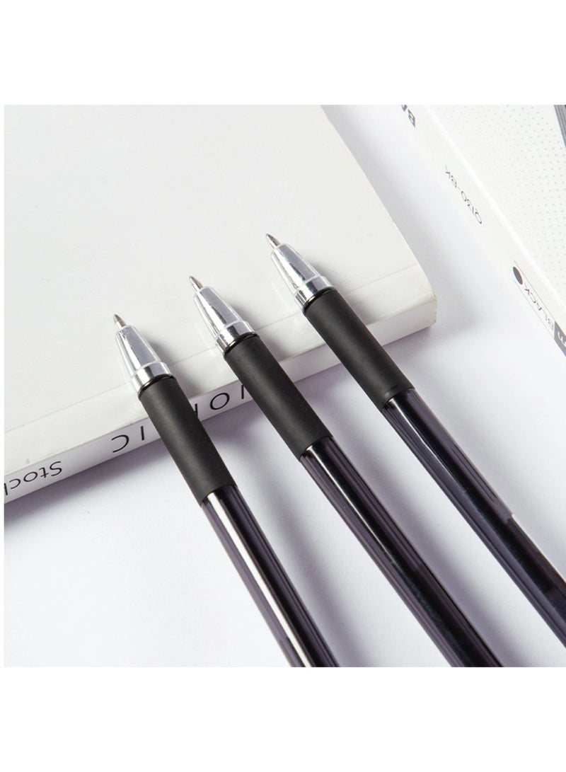 Deli 12-Piece Q130 Ballpoint Pen 0.7mm Tip With Soft Grip Black Ink - Image 4