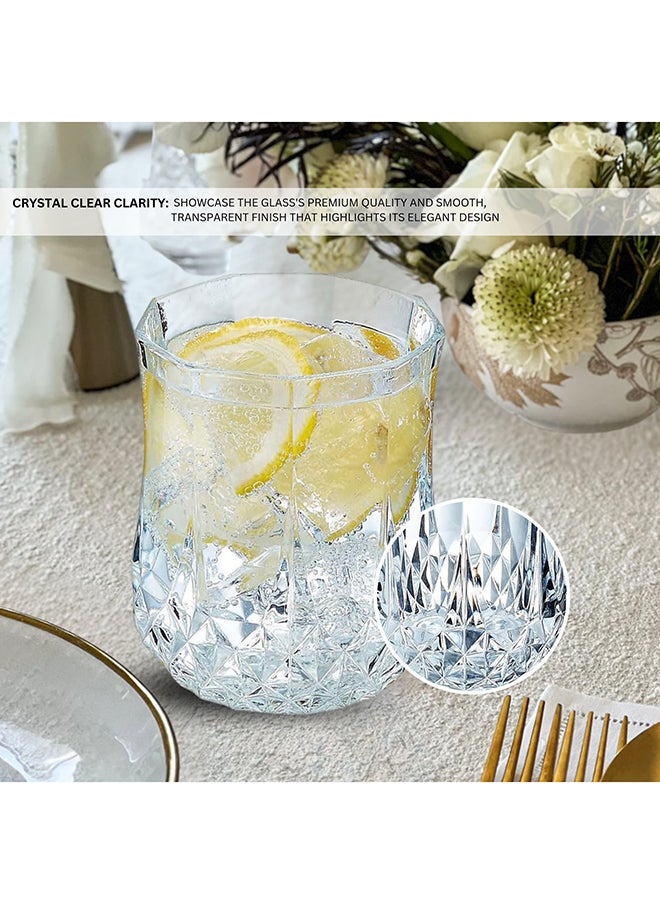 Feelings Feelings 6 Pcs Glass Tumbler Set By Addox Premium Drinking Glasses 240Ml  - Image 3