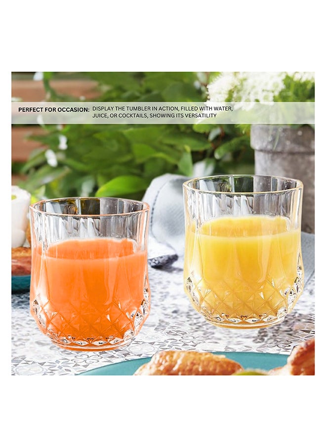 Feelings Feelings 6 Pcs Glass Tumbler Set By Addox Premium Drinking Glasses 240Ml  - Image 4