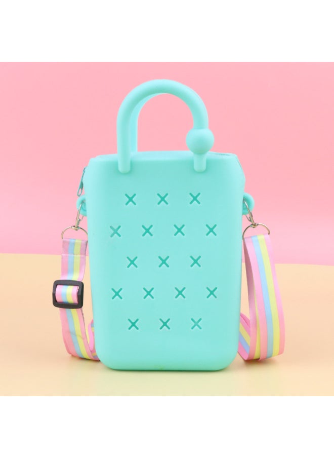 Loquat DIY Hole Bag Cute Accessories Summer Beach Vacation Handbag Colorful Hole Bag DIY Beach Bag Jelly Bag-Colors:38--zipper  - Image 1