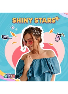 HOYOLS HOYOLS 55pcs Silver Star Hair Clips, Y2K Mini Metal Barrettes for Women Girls Teens, Non-Slip Fashion Accessories for Bangs Braids Styling (Mixed Sizes)  - Image 2