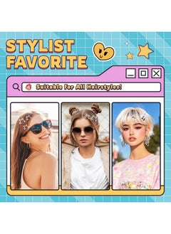 HOYOLS HOYOLS 55pcs Silver Star Hair Clips, Y2K Mini Metal Barrettes for Women Girls Teens, Non-Slip Fashion Accessories for Bangs Braids Styling (Mixed Sizes)  - Image 3