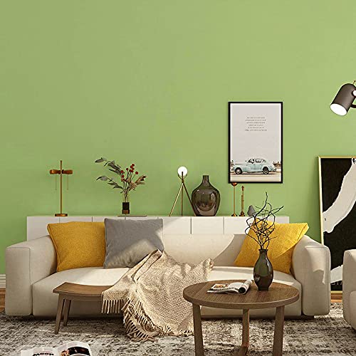 Wolpin Wall Stickers Wallpaper Trendy Home Interior (45 cm x 10 m) Living Room Decoration Self Adhesive Latest Pastel Colour DIY, Green - Image 1