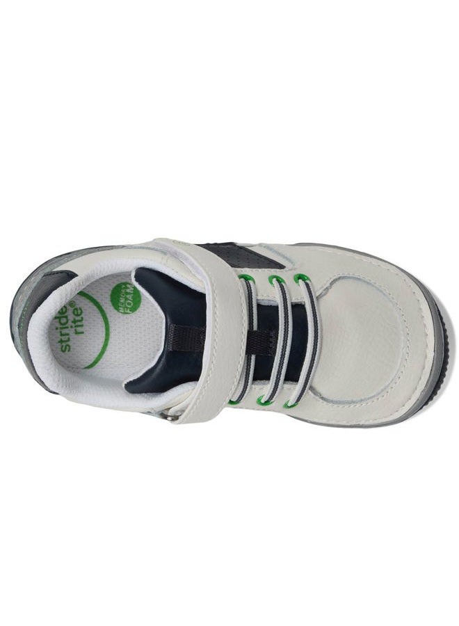 Stride rite Unisex-Child SRTech Wes Sneaker, White, 9 Wide Toddler - Image 3