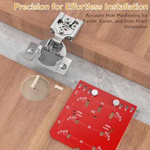 Chibery 50 Pack 12 Overlay 4D Soft Close Cabinet Hinges Concealed Face Frame Adjustable Closing Speed 105 Opening Smooth Slow Hidden Self Closing for Kitchen Corner Cupboard with Template - Image 3
