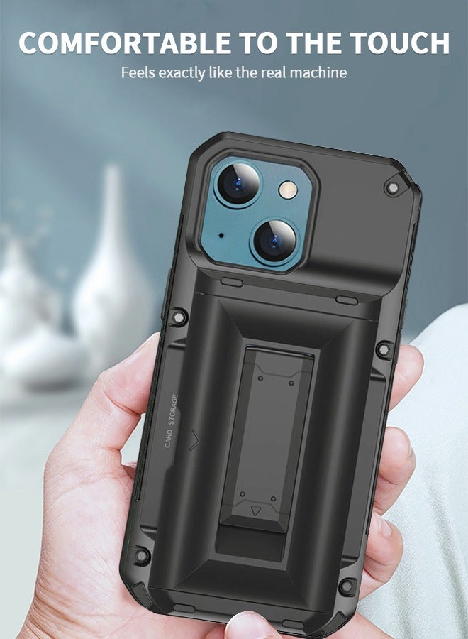 GROIC Designed for IPhone 14 6.1 Inch Case, Slider Wallet IPhone Case with Stand and 4 Cards Holder Back Cover, Full Body Shockproof Protection Hard Shell - Image 2