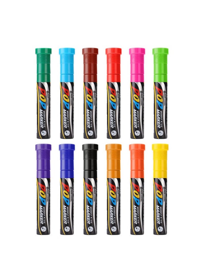 Baoke Mk860-6 12-Color Pop Marker Set, Poster Advertising Paint, Colored Marker Pens, 6Mm - Image 3