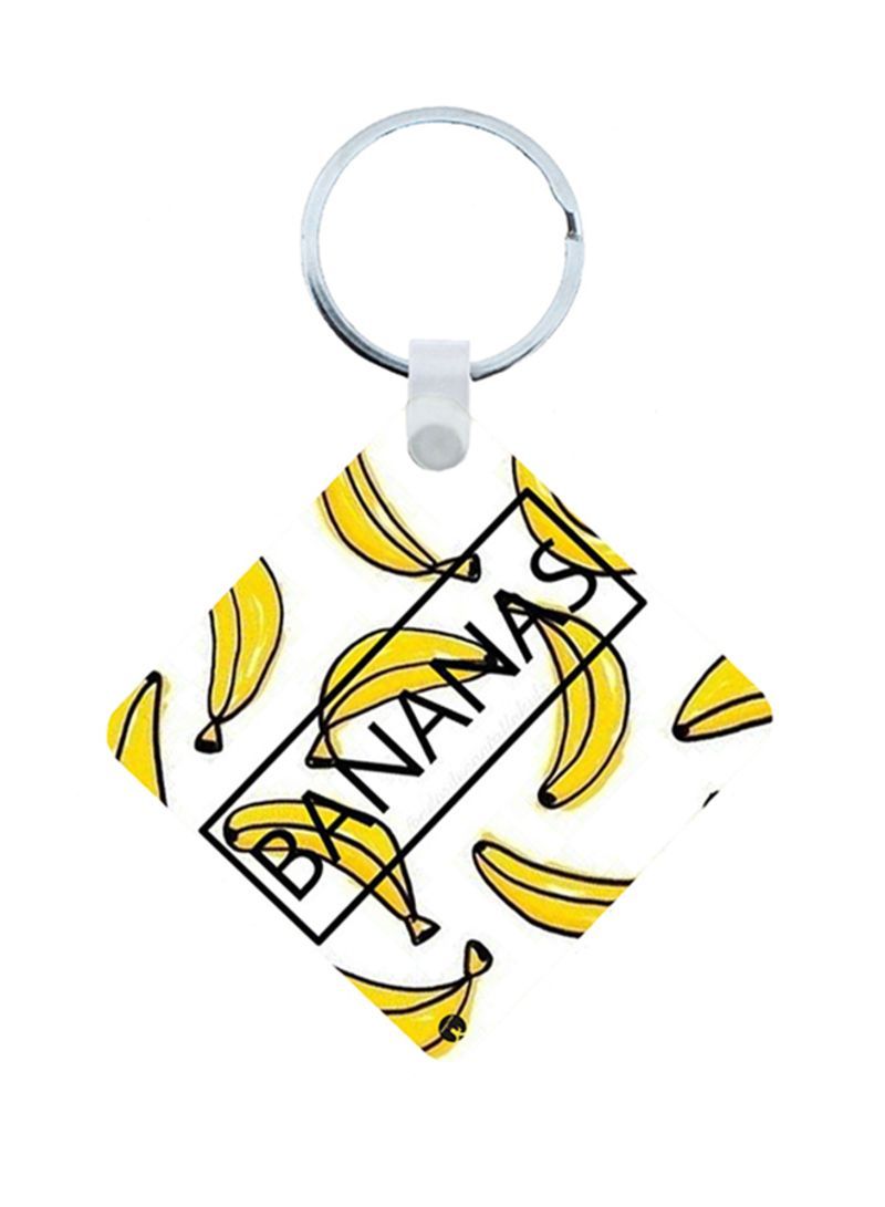 Bananas Wooden Keychain