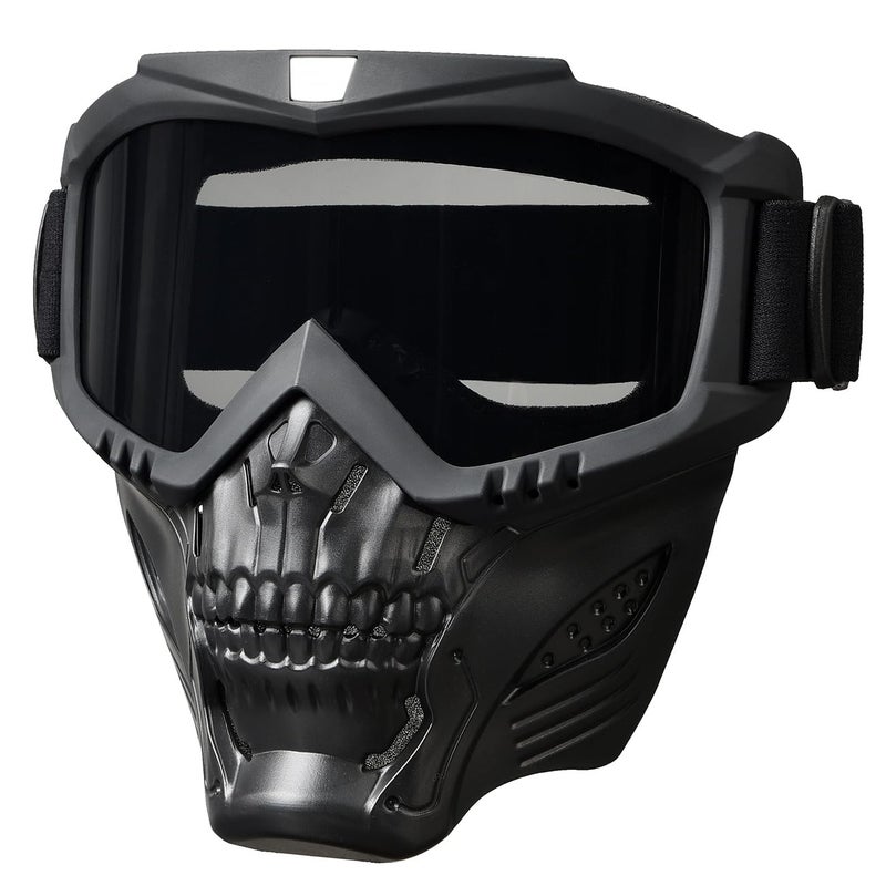 BROYEUR Paintball Mask Anti Fog,Tactical Full Face Mask Ski Mask Goggles Detachable Adjustable,Motorcycle Riding Face Protection (foxGray) - Image 1
