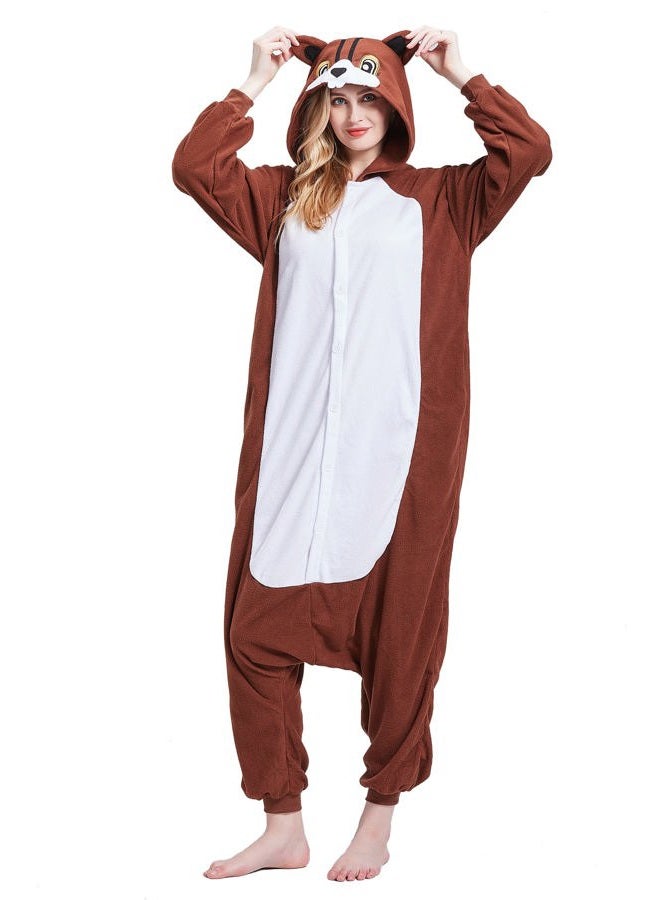 Magicalani Onesie Adult – Soft Polyester Animal Pajamas | Cozy Winter Sleepwear & Cute for Men & Women, Squirrel, XL - Image 3