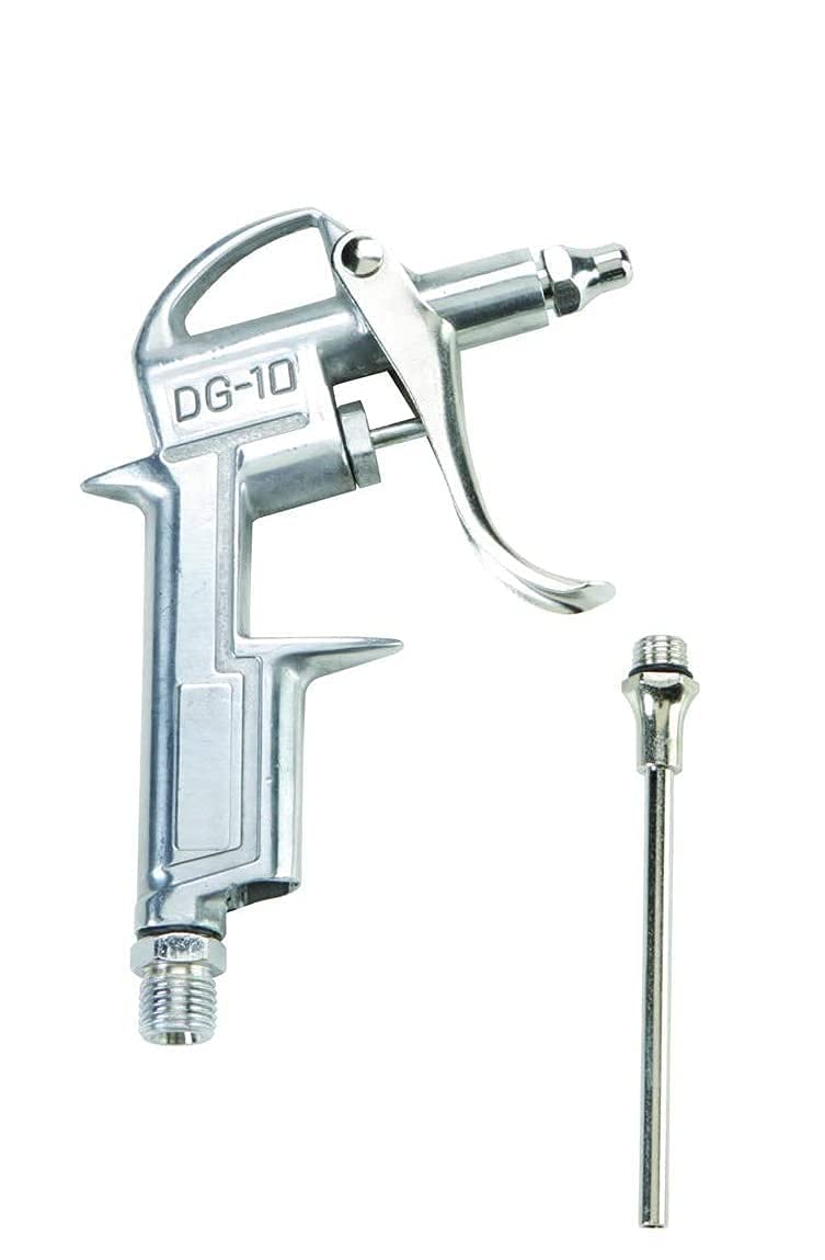 DLEIN Air Blow Gun with OD 1/4" Pneumatic Push Type Female Compressor Cleaning Tool Industrial Air Blow Gun Steel Air Flow Extension Pneumatic Air Compressor Tool Dust Air Blower (Metal Gun) - Image 1