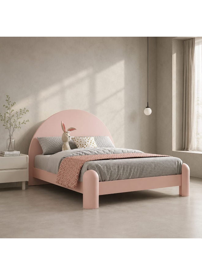 Pink Wooden Bed for Kids