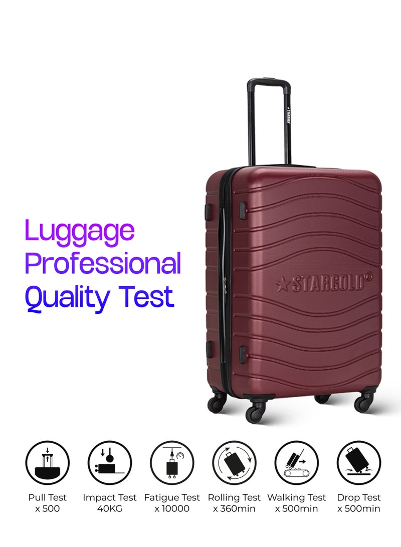 ستارجولد 4 عبوات من عربة أمتعة مقفلة ذات رقم دوار للجانب الصلب - Image 5