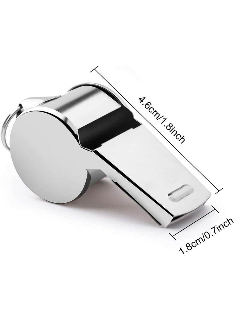 Generic 4 Pack Metal Sports Coach Whistle with Breakaway Lanyard – Loud & Crisp Sound for Referees, Coaches, Lifeguards – Lightweight Stainless Steel Whistle for Kids & Adults - Image 4