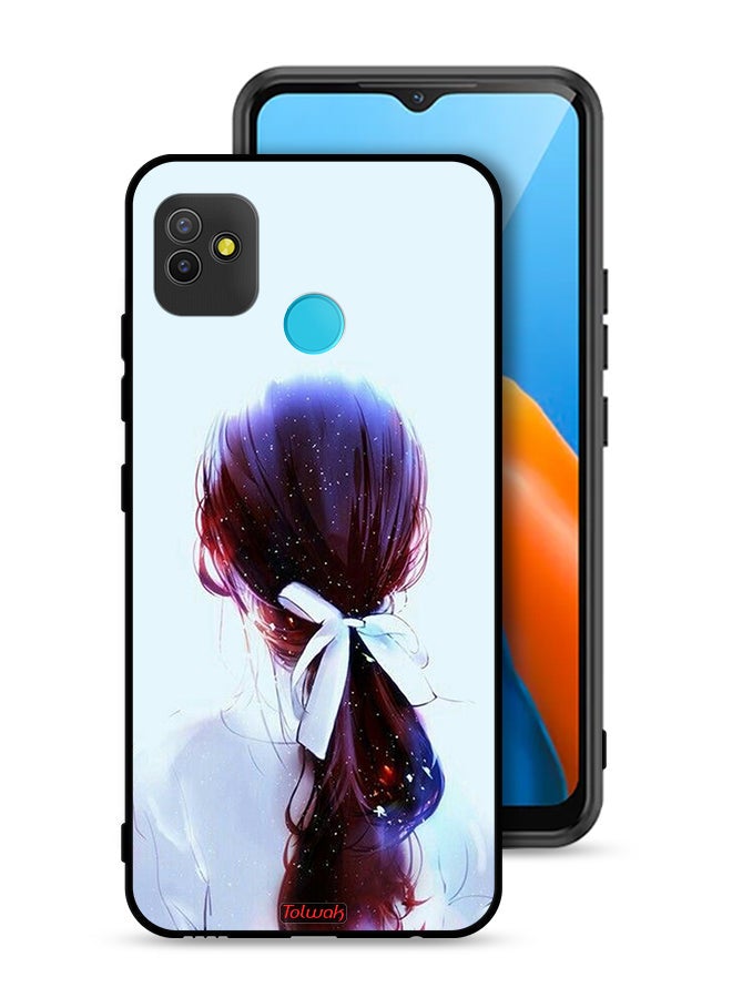 Tolwak Tecno Pop 5 Protective Case Cover Tie Hair With Hairband Girl Art - Image 1