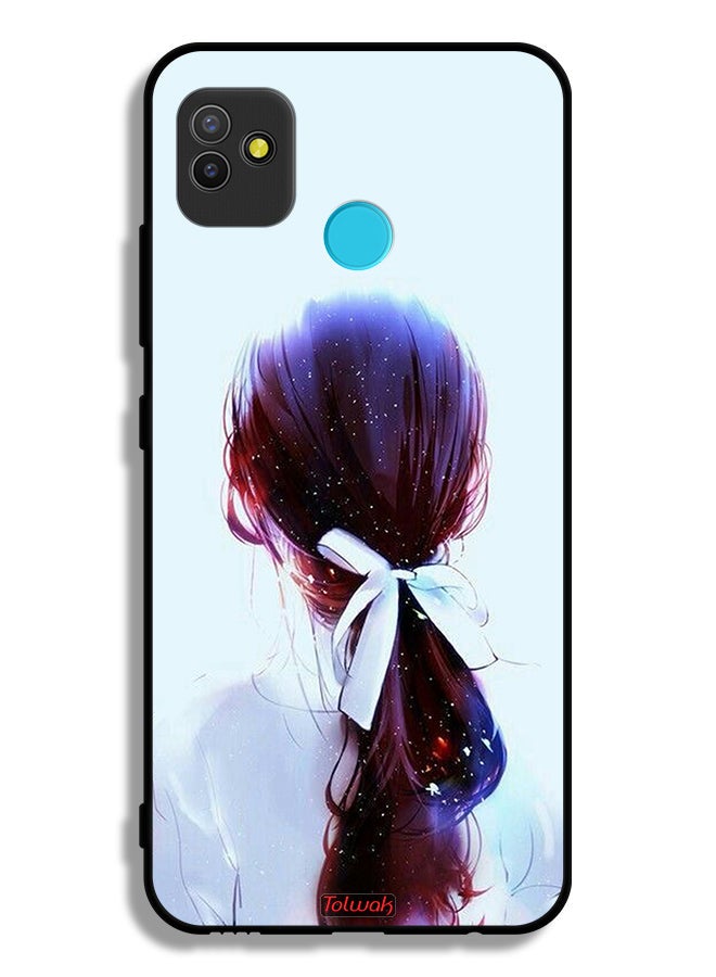 Tolwak Tecno Pop 5 Protective Case Cover Tie Hair With Hairband Girl Art - Image 2