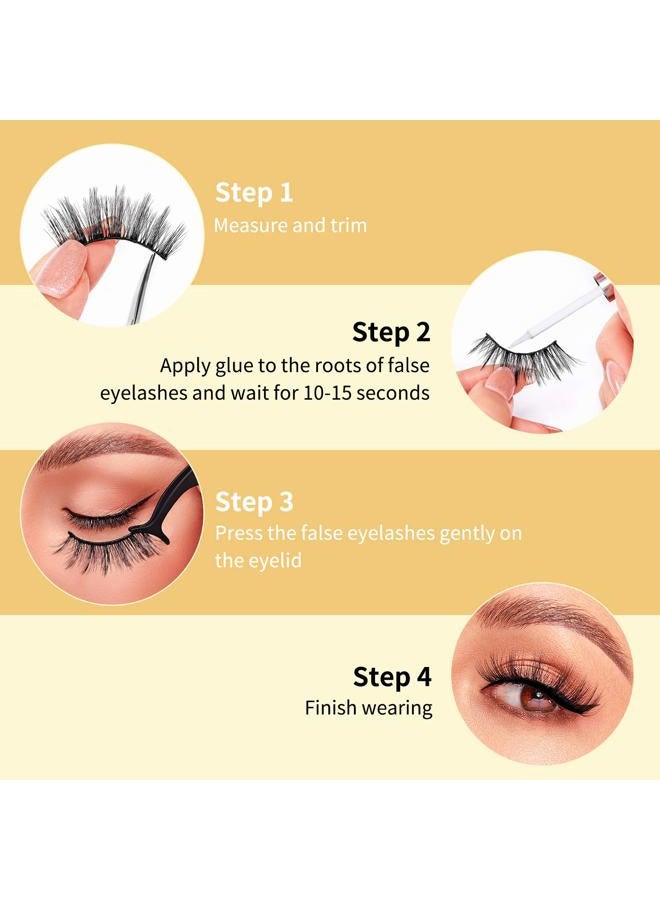 DYSILK False Eyelashes Fake Lashes - Eyelashes Natural Look 5 Pairs 6D Lashes Mink Eyelashes 5 Styles Mixed Fluffy Lashes Reusable Fake Eyelashes Wispy Mink Lash Natural Look| 15mm-18mm - Image 5
